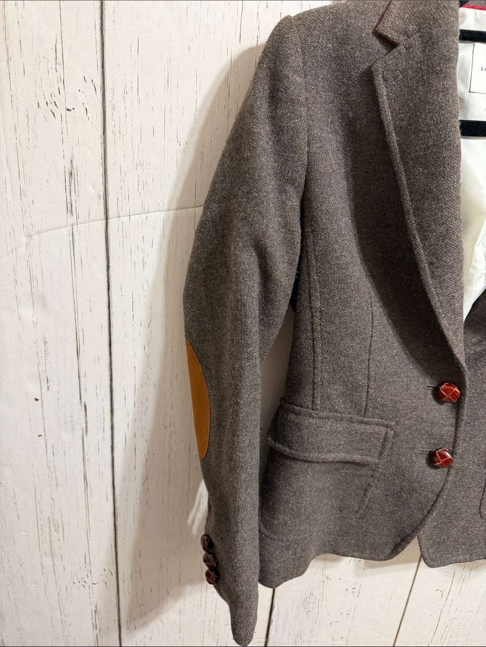 Banana Republic Wool Blend Brown Tweed Tailored Women's Blazer - Picture 4 of 9